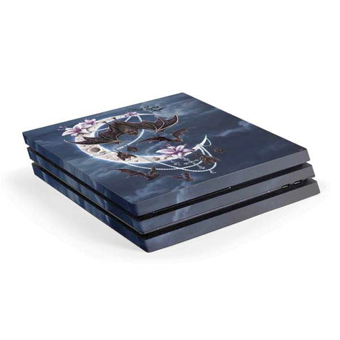Gothic Moon with Bats and Flowers by Sarah Richter PlayStation PS4 Skins